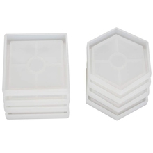 8 Pcs Diy Coaster Silicone Mold, Include 4 Pcs Square, 4 Pcs Hexagon,Bottom Bracket Prevents Deformation, Molds For Casting Wi 2024 - buy cheap