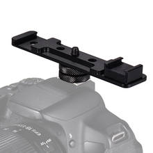 Camera Dual Hot Shoe Extension Bar Bracket Flash Bracket Adapter Holder for Flash Speedlite LED Video Light Microphone 2024 - buy cheap
