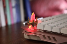 Tapa de llave hecha a mano de resina, tapa estereoscópica retroiluminada para teclado mecánico Starcraft Protoss, torre de cristal, 1 ud. 2024 - compra barato