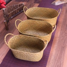 Handmade Woven Storage Rattan Straw Wicker seagrass Basket For Kitchen Fruit Food Bread Loaf Sundries Container Organizer Case 2024 - buy cheap
