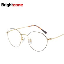 Brightzone Pure Titanium Glasses Frame Woman Male Round Spectacles Optical Eyeglasses Computer Clear Retro Eyewear Prescription 2024 - buy cheap