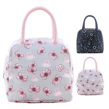 2019 New Fresh Insulation Cold Bales Thermal Oxford Lunch Bag Waterproof Convenient Leisure Bag Cute Flowers Stars Tote c30 2024 - buy cheap