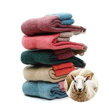 2020 Winter New Thick Rabbit Merino Wool Socks Women'S Winter Tube Terry Socks Patchwork Super Thick Snow Socks Woolen 2024 - buy cheap