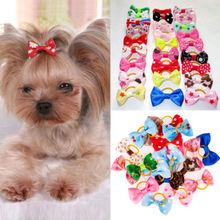 20PCS Solid Cute Pet Dog Cotton Hair Bows Accessories Grooming Dog Cat Hairpin Clips For Dog 2024 - buy cheap