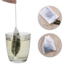 Heal-papel de filtro de sello para té suelto, bolsitas vacías para té perfumado con cadena, bolsitas de té suelto de 7x9CM, 100 unids/lote 2024 - compra barato