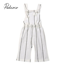 2019 Children Summer Clothing Toddler Kid Baby Girl Clothes Striped Jumpsuit Playsuit One-Pieces Outfits Backless Sunsuit 18M-6T 2024 - buy cheap