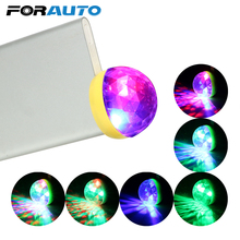 FORAUTO-luces LED de Ambiente de coche, lámpara de DJ RGB, USB, efecto de escenario mágico, luces interiores decorativas 2024 - compra barato