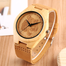 Minimalist Wooden Watch for Men Natural Wood Watches for Boy Big Dial Leathert Strap Analog Quartz Watch for Teenager 2024 - buy cheap