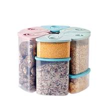 Wheat Straw Sealed Canister Plastic Food Storage Container With Lid For Dry Fruits Grain Spice Snacks (500ML, Random Color) 2024 - buy cheap