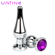 VATINE Stainless Steel Diamond Metal Anal Plug Adult Product Fetish Chastity Sex Toys for Women and Men Butt Plug 2024 - buy cheap