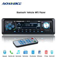 AOSHIKE мини MP3-плеер Bluetooth 12 В fm-радио Mp3 музыкальный плеер Поддержка Bluetooth USB/SD MMC порт Автомобильная электроника In-Dash 1 DIN 2024 - купить недорого