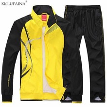 New Men's Set Spring Autumn Men Sportswear 2 Piece Sets Sporting Suit Jacket+pant Sweatsuit  Men Clothing Tracksuits Size L~5xl 2024 - buy cheap