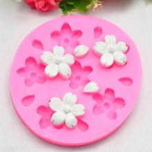 Cherry Blossom Silicone Mold Cake Decorative Mold DIY Baking Tool Fondant Biscuit Mould Cookie Chocolate Handmade Soap Clay 2024 - buy cheap