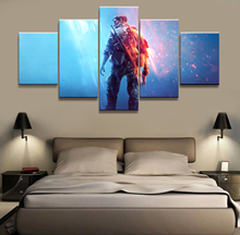 Pintura de escenario de juego de campo de batalla, lienzo de arte impreso en HD, decoración de habitación, póster, imagen, lienzo, 5 piezas 2024 - compra barato