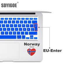 Para macbook tampa do teclado Noruega UE REINO UNIDO Macio Teclado de Silicone protetora film Para pro 13 polegada air13 "15 Retina exibição Norueguês 2024 - compre barato