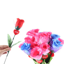 1 pcs Artificial flowers LED Beauty Rose & Beast Battery Powered Red Flower Romantic Valentine's Day Birthday Gift Decoration 2024 - buy cheap