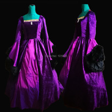 VERDADEIRO TIRO! 19th Francês Duquesa trajes Princesa Tribunal vintage Sino Do Sul Guerra Civil Vitoriano vestidos CUSTOM MADE sw-038 2024 - compre barato