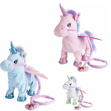 Funny Toys 1pc Electric Walking Unicorn Plush Toy Stuffed Animal Toy Electronic Music Unicorn Toy For Children Christmas Gifts 2024 - buy cheap