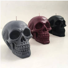 3D Skull silicone Candle mould suitable for making chocolate ice cube scented candles Aroma plaster gypsum crafts handmade mold 2024 - buy cheap