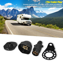 for Trailer Caravan Towing Towbar 12N 7Pin Trailer Plug Socket Connector Adapter Bracket Europe Style 7-Pin Trailer Plug 2024 - buy cheap
