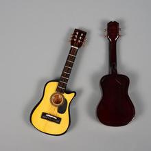 Wood 1/12 Scale Dollhouse Miniature Guitar Ukulele Accessories Instrument Diy Part For Decor Kids Gift Wood Craft Ornaments 2024 - buy cheap