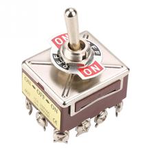 ON/OFF/ON 3 Position Toggle Switch 4PDT 12 Pin 12mm 15A/250VAC 10A/380VAC Toggle Switch New 2024 - buy cheap