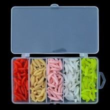 Maggot Fishing Bait 250pcs/set 2cm Silicone Simulation Smell Maggot Grub Fishing Lure Soft Worm Artificial Bait with Box 2024 - buy cheap