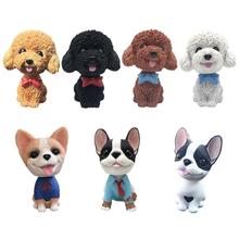 Car Shaking Head Doll Teddy Ornaments Crafts Car Interior Simulation Dog Innovative Resin Toy Decoration 2024 - buy cheap