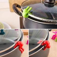 1pc Creative Small Man Anti-overflow Pot Rack Silicone Multi-functional Phone Bracket Universial Home Kit Kitchen Cooking Tool 2024 - buy cheap