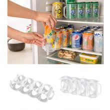 Organizador de cozinha para latas de cerveja, suporte para armazenamento de latas de refrigerante, prateleira de plástico 2024 - compre barato