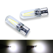 1pcs 2018 newest W5W led T10 cob glass car light Led filament auto automobiles reading dome bulb lamp DRL car styling 12v 2024 - buy cheap