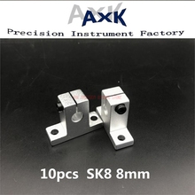 2021 Time-limited Cnc Router Parts AXK Linear Rail 10pcs Sk8 8mm Linear Bearing Rail Shaft Support Xyz Table Cnc Router Sh8a 2024 - buy cheap