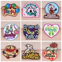 Fine Colors Heart Shape Patches 3D Diy Making Friends Jewelry Making Letter Words Embroidery Appliques Iron On Clothes Stickers 2024 - buy cheap