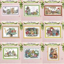 Pássaro casa contada ponto cruz 11ct 14ct ponto cruz conjunto diy animais por atacado kit de ponto cruz bordado bordado needlework 2024 - compre barato