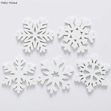 30pcs Snowflake Wooden Patch Decor for Sewing Scrapbooking Clothing Gift Crafts Handwork Accessories Card Christmas 25/35mm 2024 - buy cheap