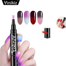 Yinikiz Hot Thermal Nail Gel Polish Penl Temperature Color Changing Soak Off UV Gel Lacquer Manicure Nail Art Varnish Color Pen 2024 - buy cheap