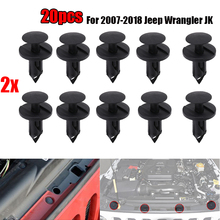 20 шт. крепеж на решетку бампера, заклепки, штифты для Jeep Wrangler JK Unlimited 2007-2018, фиксаторы для радиатора, винты 2024 - купить недорого