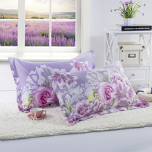 Funda de almohada 100% de poliéster con estampado de flores para el hogar, fundas de almohada para dormitorio, 48cm x 74cm, XF340-6 50, 1 unidad 2024 - compra barato