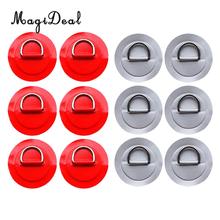 12Pcs 8cm 316 Stainless Steel D Ring Pad/Patch for PVC Inflatable Boat Raft Dinghy Canoe Kayak Surfboard Accessories Red+Silver 2024 - buy cheap
