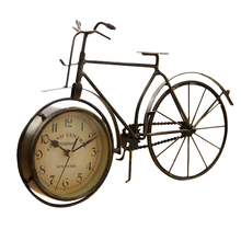 Винтажные железные велосипедные настольные часы, классические, не тикают, бесшумные, ретро декоративные, велосипедные часы для гостиной, комнаты для учебы, кафе B 2024 - купить недорого