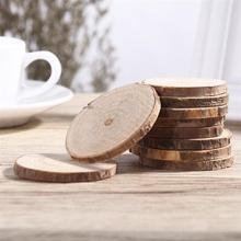 Unfinished Natural Wood Round Circle Log Slices Tree Bark Slices for Photo Props Christmas Ornanments Handwork Wedding 2024 - buy cheap