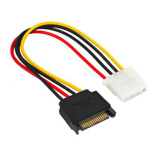 15pin Sata Serial ATA Male to Molex IDE 4 Pin Female M-F Hard Drive Adapter Power Cable Line Power Wire Electronic PCBA Parts 2024 - buy cheap