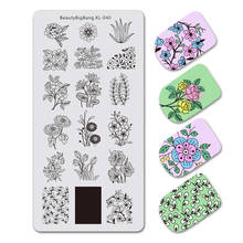 BeautyBigBang 6*12cm Flowers Fashion Design Stamping For Nails Template Nail Stamping Plates For Stamping Nail Art BBB XL-040 2024 - buy cheap