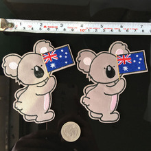 Coala animall dos desenhos animados com bandeira nacionais da austrália patches bordado a ferro em adesivos para roupas acessório de remendo diy 2024 - compre barato
