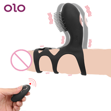 OLO Vibrator Cock Rings Vibrating Penile Ring Wireless Remote Control 10 Speed Delay Ejaculation Sex Toys for Men Couples 2024 - buy cheap