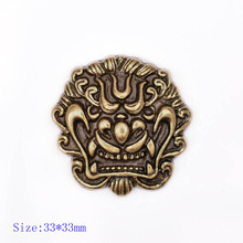 10pcs 33*33mm Chinese Dragon Head Leather Craft Brass Button Decoration Studs Set Wallet Horse Saddles Keychian Screw Back 2024 - buy cheap