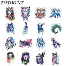 ZOTOONE Iron on Patches for Clothing 1pcs Ink Style Transfers Patch Stalker Badge Animal Tiger Panda Military Applique Clothes E 2024 - buy cheap
