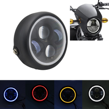 Для 6,5 "Универсальный винтажный мотоциклетный светодиодный налобный фонарь, фара для мотоцикла, аксессуары для мотоциклов 2024 - купить недорого