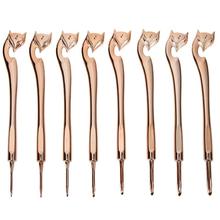 8pcs/set Single-head Gold Fox Pattern Crochet Hook Weave DIY Craft Knitting Needles Kit Crochet Sewing Tools 2024 - buy cheap