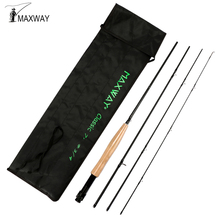 Maxway CLASSIC 3/4# 5/6# 7/8# Fly Fishing Rod 2.1M 2.7M Carbon Fiber Fishing Rod 4 Segments Medium Fast Action 2024 - buy cheap